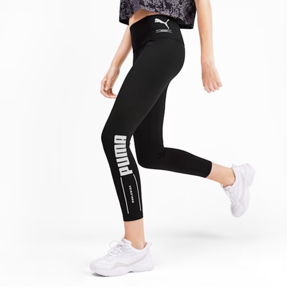 Puma women’s Black Leggings 7/8 With Excellent Condition
